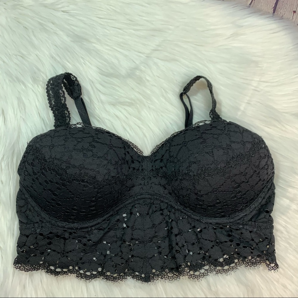 PINK VS Black Lace Bralette Medium